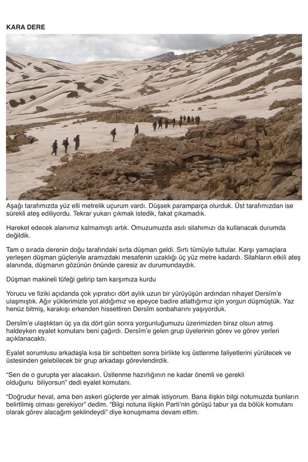 Kara Dere — Anı Yazısı